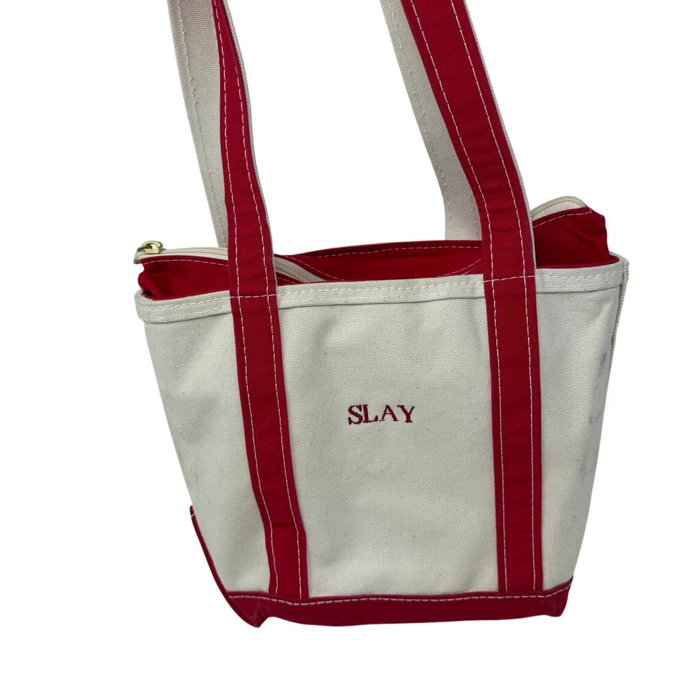 Vintage L.L. Bean ''Slay'' Zip Top Tote Bag (12 x 10)